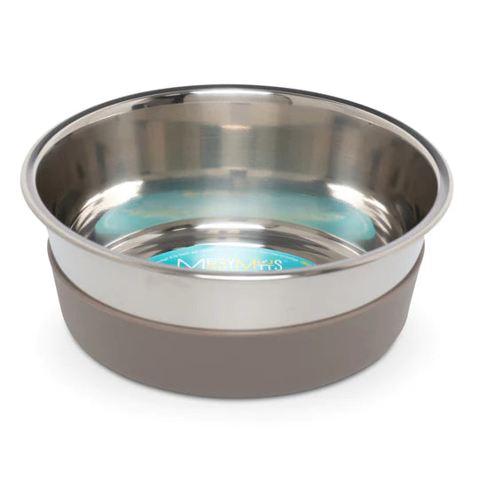 10% OFF: Messy Mutts Heavy Gauge Stainless Steel Dog Bowl With Non-Slip Removable Silicone Base