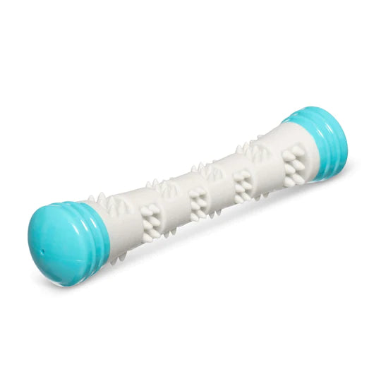 10% OFF: Messy Mutts Teal Totally Pooched Chew n' Squeak Stick Foam Rubber Dog Toy