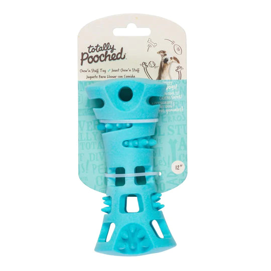 10% OFF: Messy Mutts Teal Totally Pooched Chew n' Stuff Foam Rubber Dog Toy