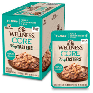 20% OFF: Wellness CORE® Tiny Tasters™ Grain-Free Flaked Tuna & Salmon In Broth Recipe Wet Cat Food
