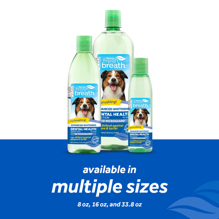 20% OFF: TropiClean Fresh Breath Advanced Whitening Oral Care Dental Health Solution For Dogs