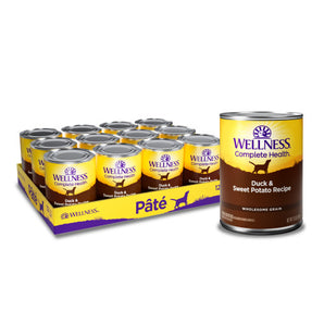 20% OFF: Wellness Complete Health Wholesome Grain Duck & Sweet Potato Recipe Wet Dog Food