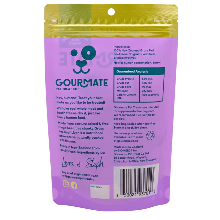 Gourmate Pet Treat Co. Grass Fed Beef Liver Treats For Dogs