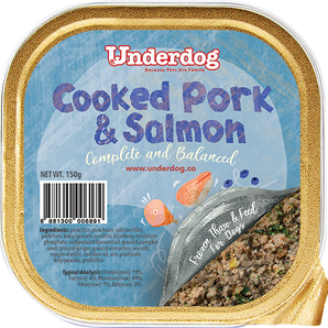 Underdog Complete & Balanced Cooked Pork & Salmon Recipe For Dogs