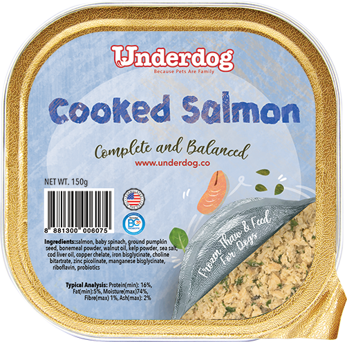 Underdog Complete & Balanced Cooked Salmon Recipe For Dogs (FROZEN)