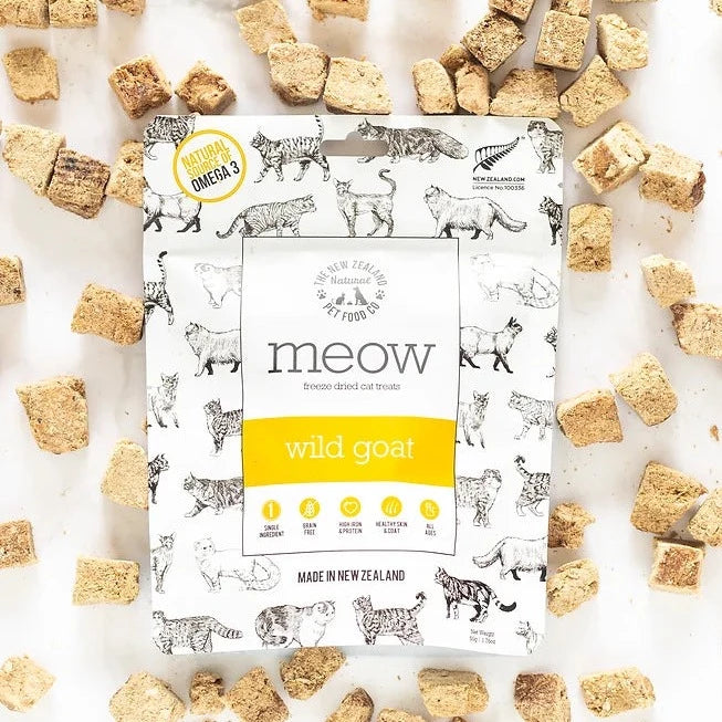 35% OFF: The NZ Natural Pet Food Co. MEOW Freeze Dried Raw Wild Goat Treats For Cats