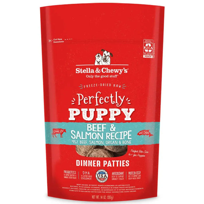 Stella & Chewy's Freeze-Dried Raw Perfectly Puppy Beef & Salmon Dinner Patties