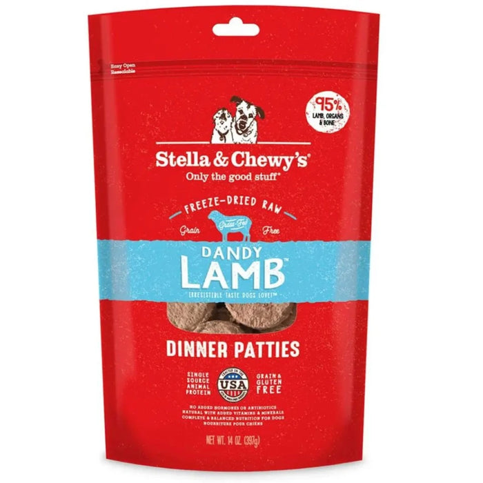 Stella & Chewy’s Freeze-Dried Raw Dandy Lamb Dinner Patties For Dogs