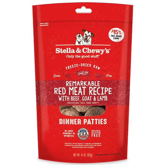 Stella & Chewy's Freeze-Dried Raw Remarkable Red Meat With Beef, Goat & Lamb Dinner Patties