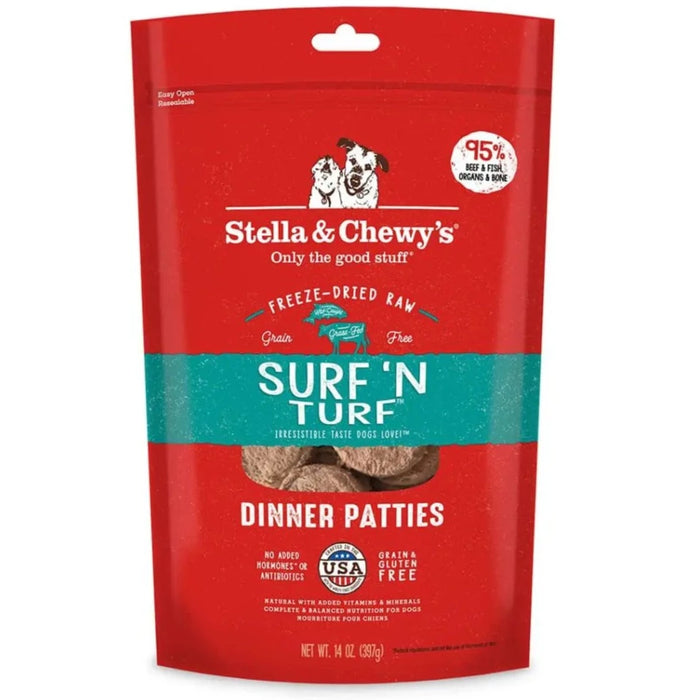 Stella & Chewy's Freeze-Dried Raw Surf 'N' Turf With Beef & Salmon Dinner Patties
