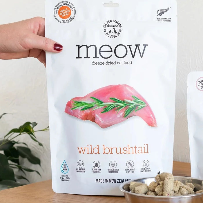 30% OFF: The NZ Natural Pet Food Co. MEOW Freeze Dried Raw Wild Brushtail Recipe Food For Cats