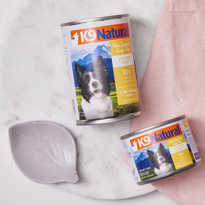 20% OFF: K9 Natural Grain Free New Zealand Cage-Free Chicken Feast Wet Dog Food (12 Cans)