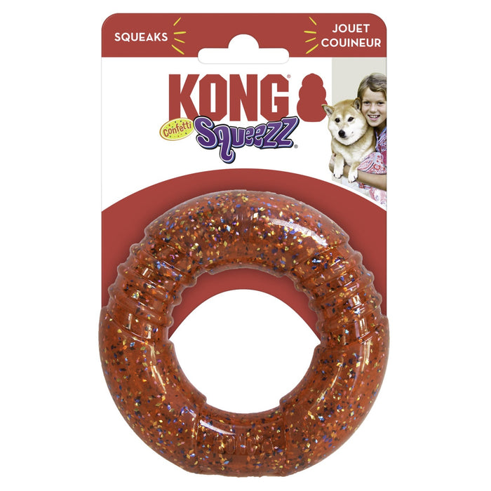 20% OFF: Kong® Squeezz Confetti Ring Dog Toy (Assorted Colour)