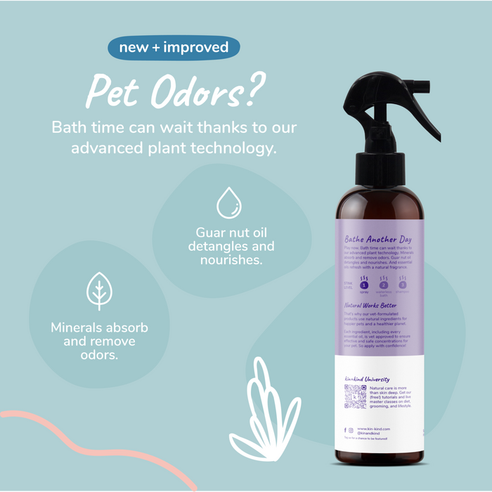 Kin + Kind Lavender Coat Spray For Dog & Cat Smells