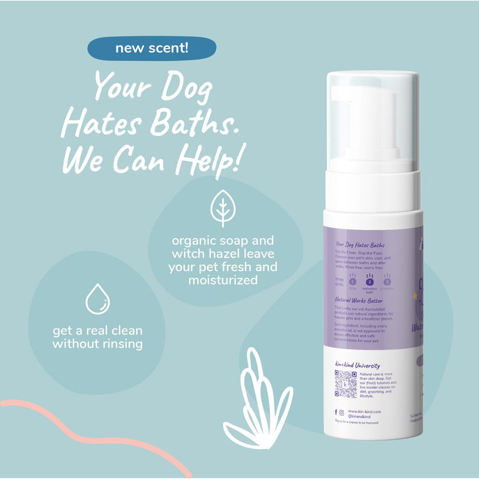 Kin + Kind Calming Lavender Waterless Bath For Dogs & Cats