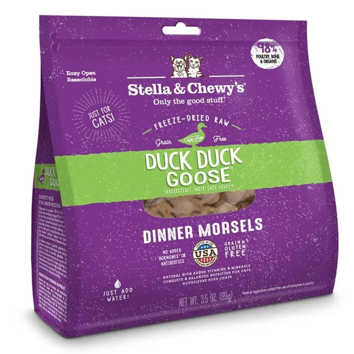 Stella & Chewy's Freeze-Dried Raw Duck Duck Goose Dinner Morsels For Cats