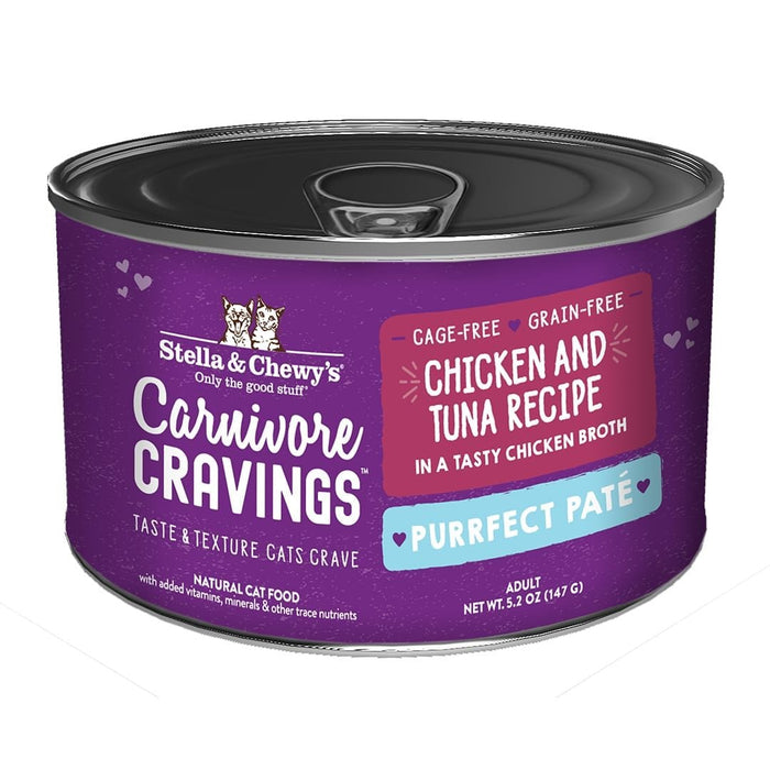 Stella & Chewy's Carnivore Cravings Purrfect Paté Chicken & Tuna Recipe In Broth Wet Cat Food