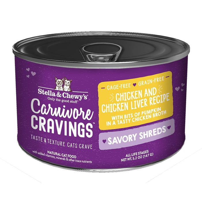 Stella & Chewy's Carnivore Cravings Savory Shreds Chicken & Chicken Liver Recipe In Broth Wet Cat Food