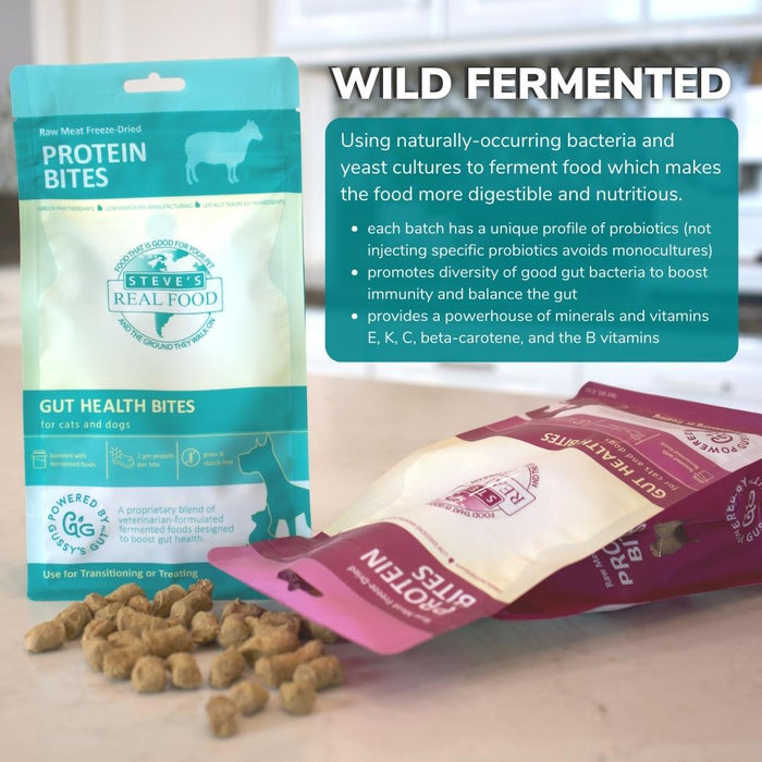 Steve's Real Food Freeze Dried Raw Lamb Protein Bites Treats For Dogs & Cats
