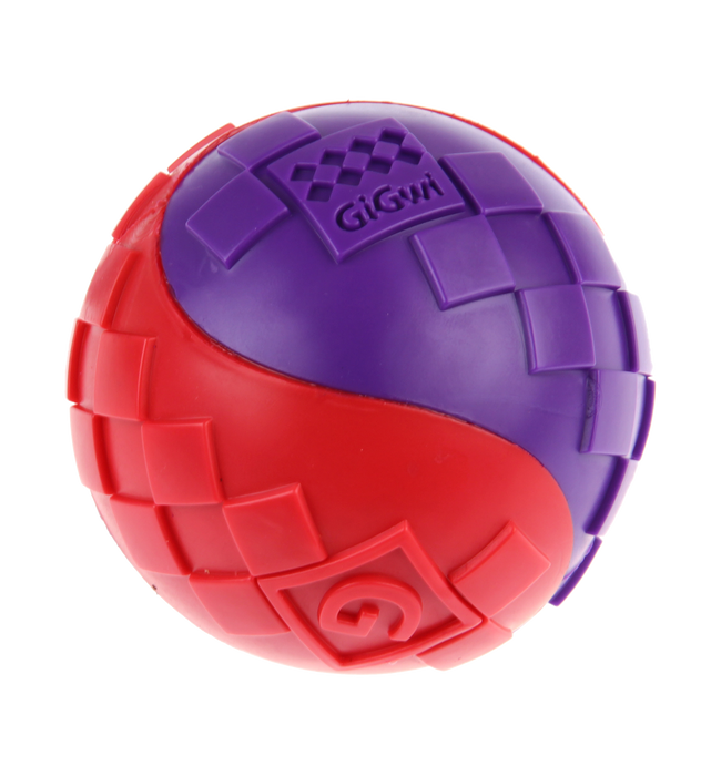 GiGwi Red & Purple Rubber Ball For Dogs