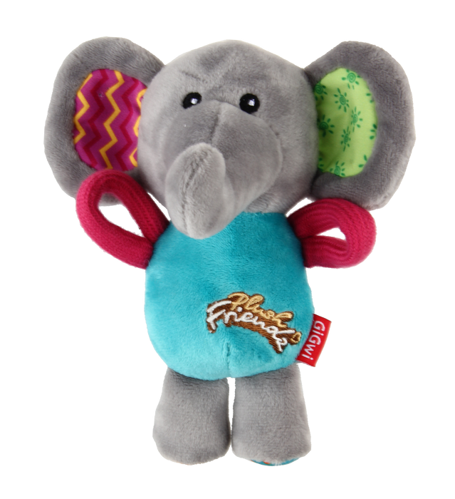 GiGwi Plush Friendz Elephant With Squeaker Plush Toy For Dogs