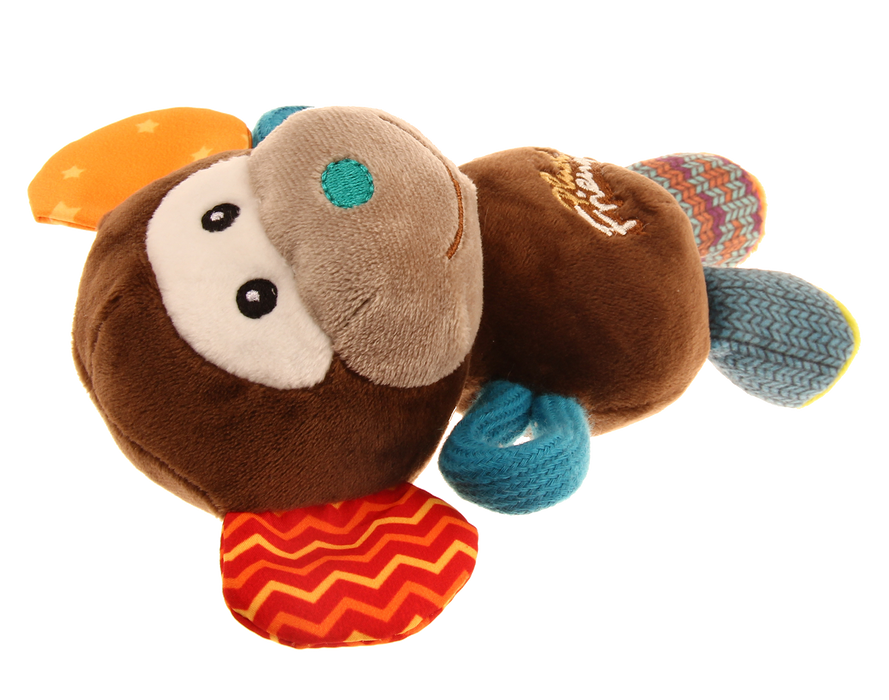 GiGwi Plush Friendz Monkey With Squeaker Plush Toy For Dogs