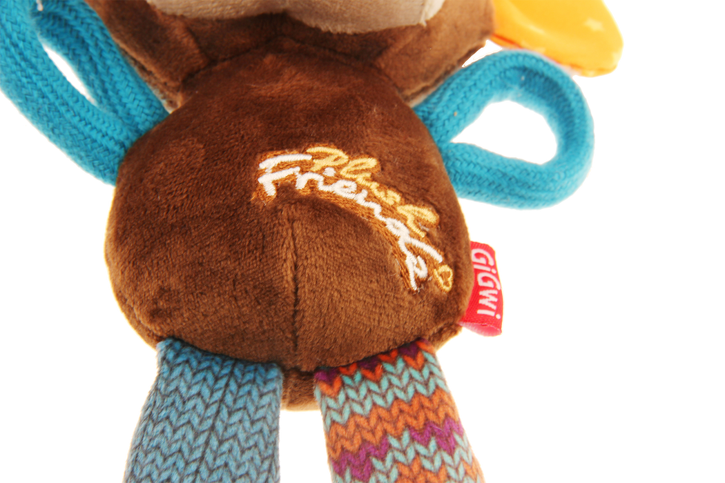 GiGwi Plush Friendz Monkey With Squeaker Plush Toy For Dogs