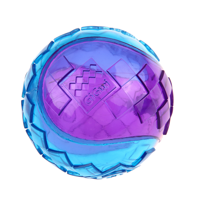 GiGwi Purple & Blue Rubber Ball For Dogs