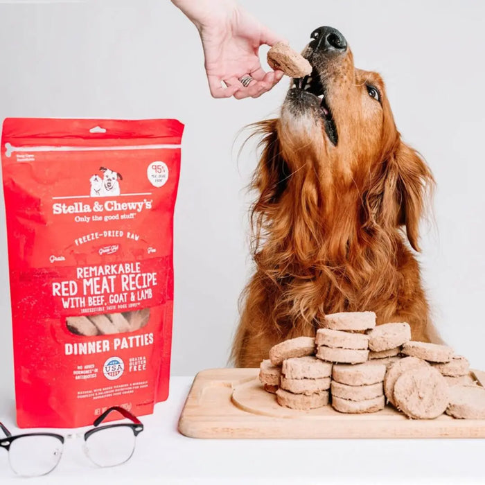 Stella & Chewy's Freeze-Dried Raw Remarkable Red Meat With Beef, Goat & Lamb Dinner Patties