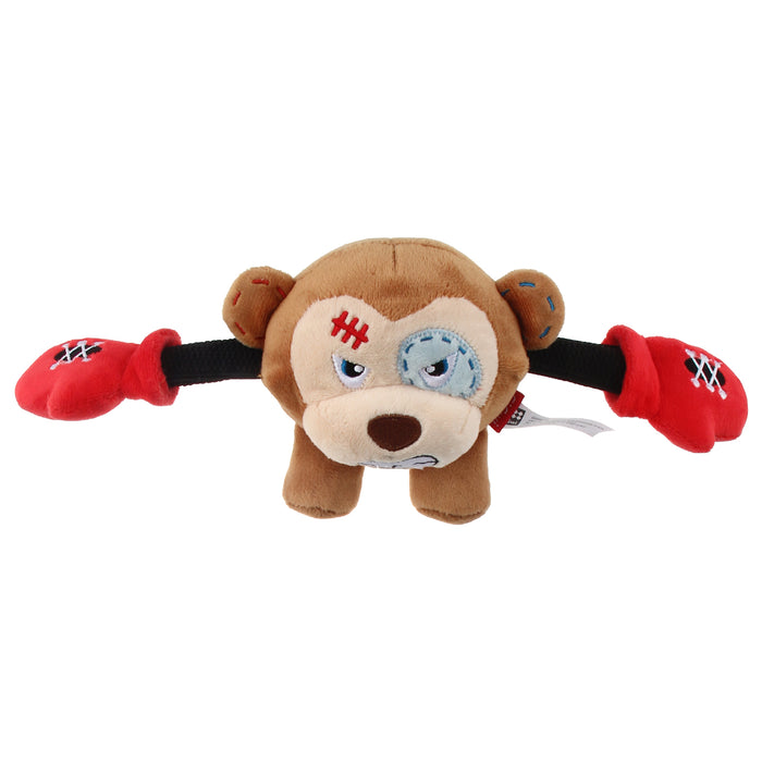 GiGwi Rock Zoo King Boxer Monkey With Squeaker & Crinkle Paper Plush Toy For Dogs