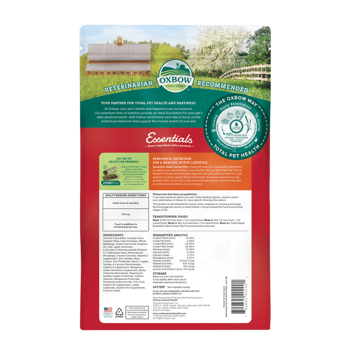 20% OFF: Oxbow Essentials Adult Guinea Pig Food