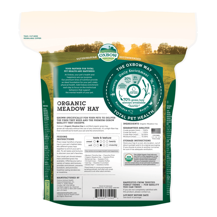 20% OFF: Oxbow Organic Meadow Hay