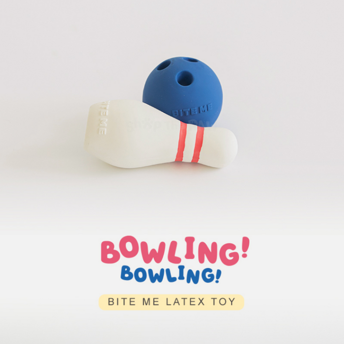 Bite Me Bowling Latex Dog Toy