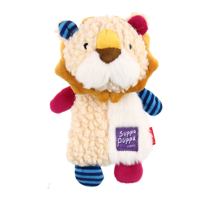 GiGwi Suppa Puppa Lion With Squeaker & Crinkle Paper Plush Toy For Dogs