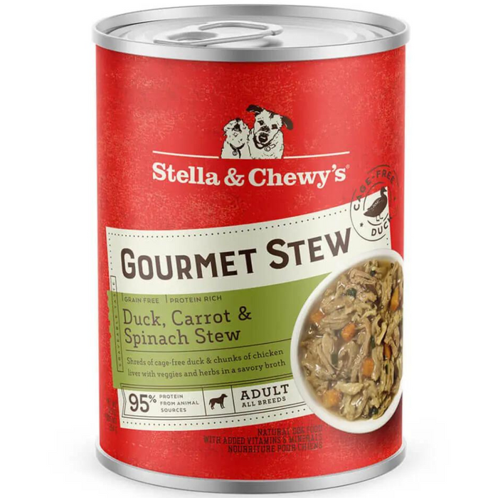 Stella & Chewy's Grain Free Gourmet Duck, Carrot & Spinach Stew For Dogs