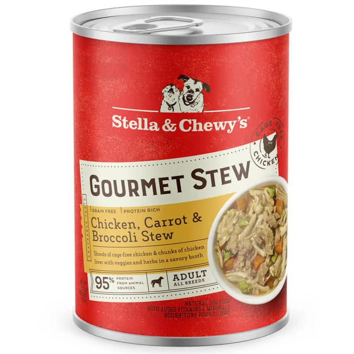 Stella & Chewy's Grain Free Gourmet Chicken, Carrot & Broccoli Stew For Dogs
