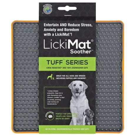 LickiMat® Tuff ™ Orange Soother ™ For Dogs