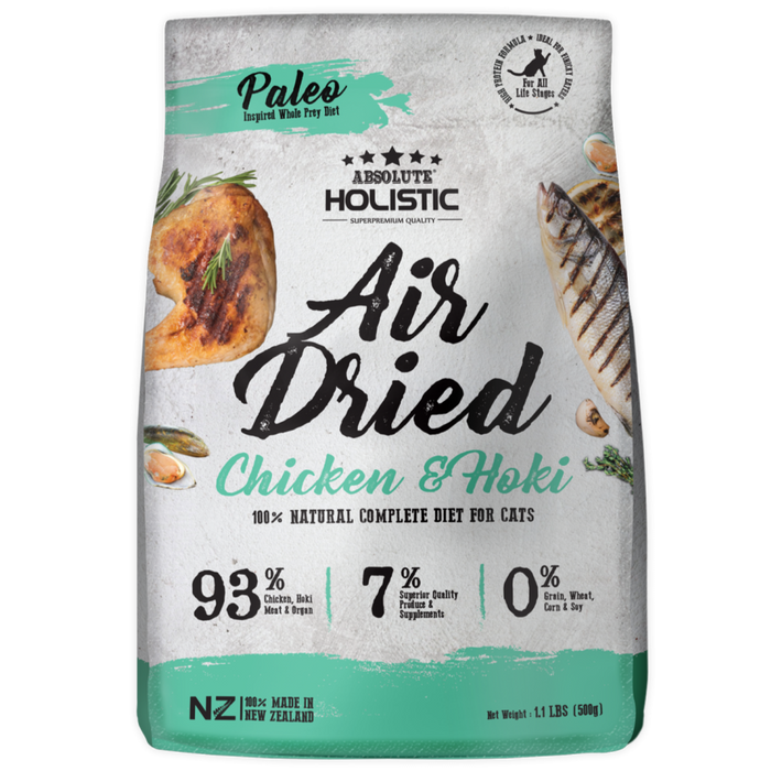 30% OFF: Absolute Holistic Air Dried Chicken & Hoki Food For Cats