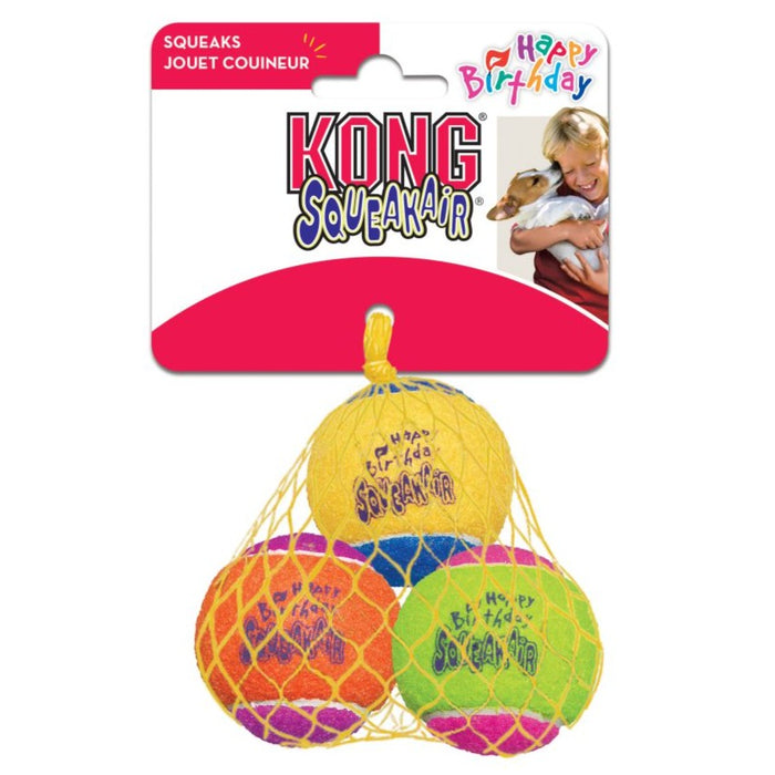 20% OFF: Kong® SqueakAir® Birthday Balls Dog Toy (3Pcs Assorted Colour)