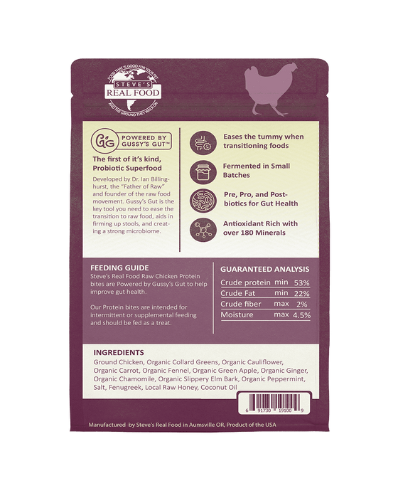 Steve's Real Food Freeze Dried Raw Chicken Protein Bites Treats For Dogs & Cats