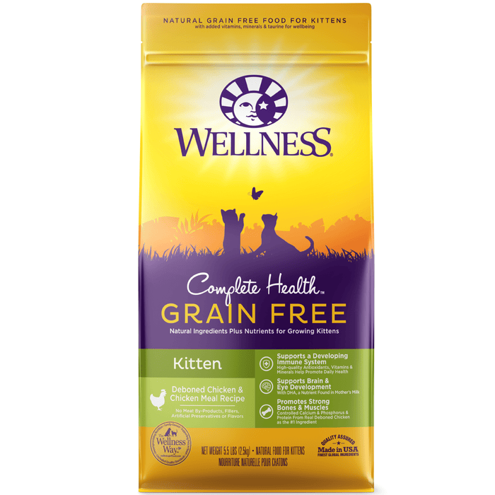 20% OFF: Wellness Complete Health Grain Free Deboned Chicken & Chicken Meal Kitten Dry Cat Food