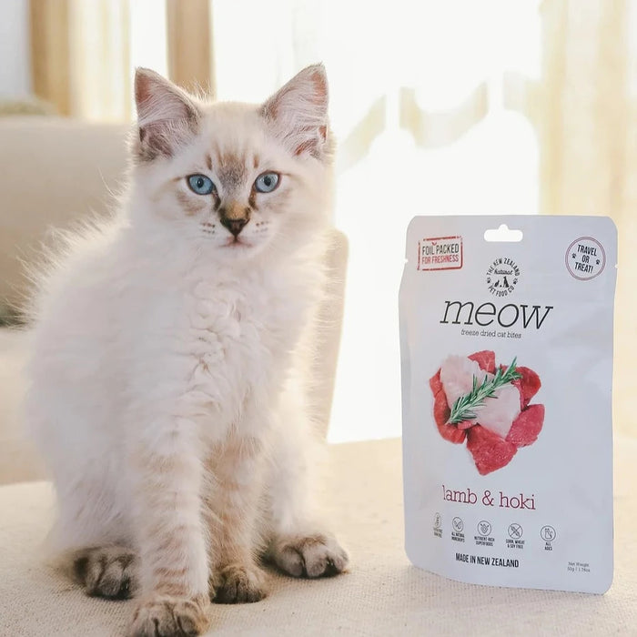 35% OFF: The NZ Natural Pet Food Co. MEOW Freeze Dried Raw Lamb & Hoki Recipe Treats For Cats