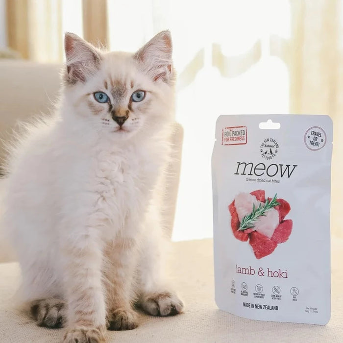 30% OFF: The NZ Natural Pet Food Co. MEOW Freeze Dried Raw Lamb & Hoki Recipe Food For Cats