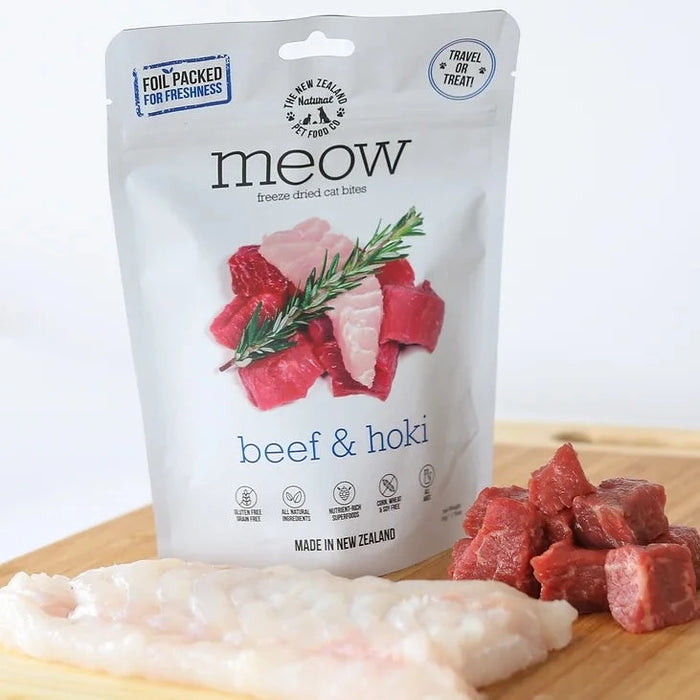 35% OFF: The NZ Natural Pet Food Co. MEOW Freeze Dried Raw Beef & Hoki Recipe Treats For Cats
