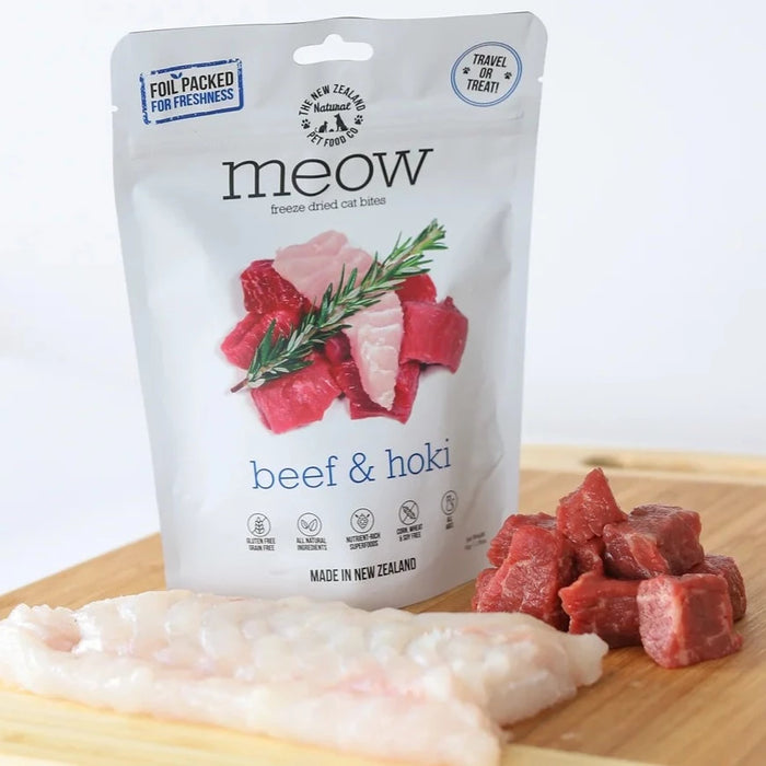 30% OFF: The NZ Natural Pet Food Co. MEOW Freeze Dried Raw Beef & Hoki Recipe Food For Cats