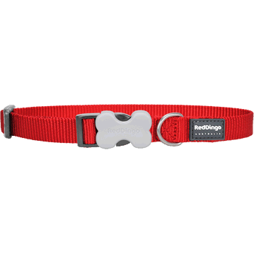 Red Dingo Classic Red Bucklebone Dog Collar