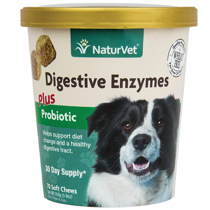 20% OFF: NaturVet Digestive Enzymes Plus Probiotics & Prebiotics Soft Chews For Dogs