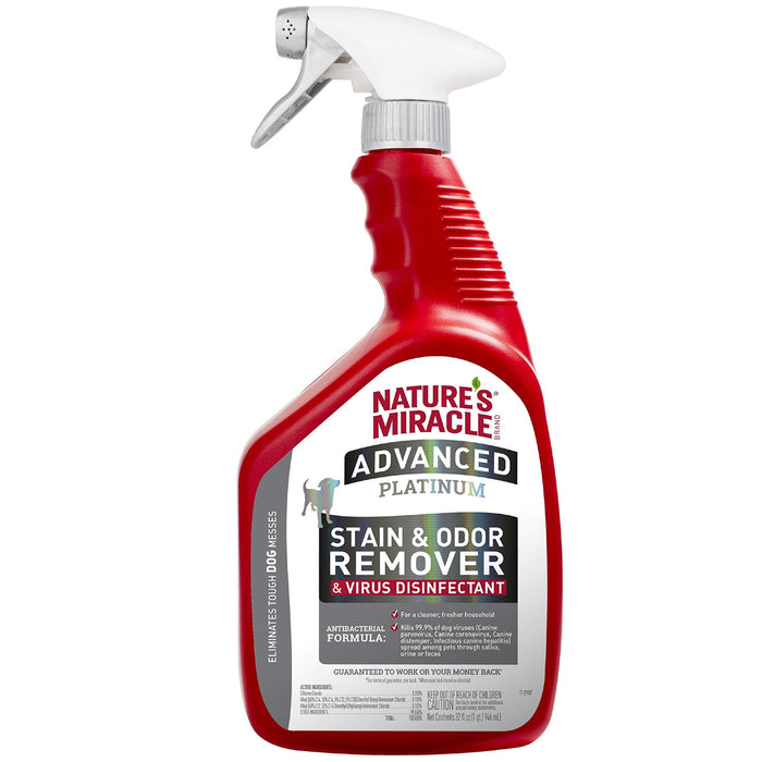 20% OFF: Nature's Miracle Advanced Platinum Stain & Odor Remover & Virus Disinfectant Spray For Dogs