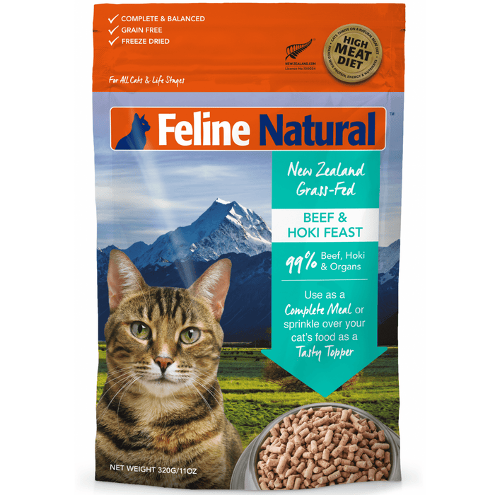 Feline Natural Freeze Dried New Zealand Grass-Fed Beef & Hoki Feast Cat Food