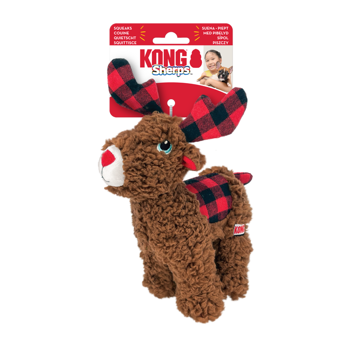 [CHRISTMAS🎄🎅 ] 20% OFF: Kong Holiday Sherps Reindeer Dog Toy (Assorted Colour/Design)